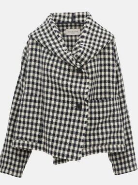 Ivan Grundahl Wool Gingham Jacket Denmark Size 38/US 6 Black White